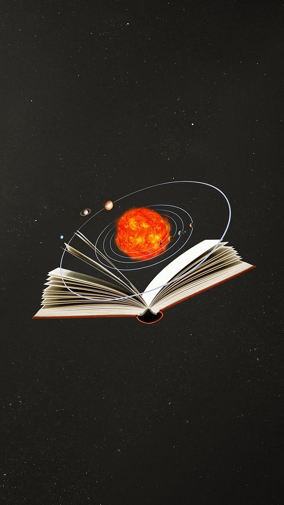 Astronomy education, open book remix | Free Photo Illustration - rawpixel