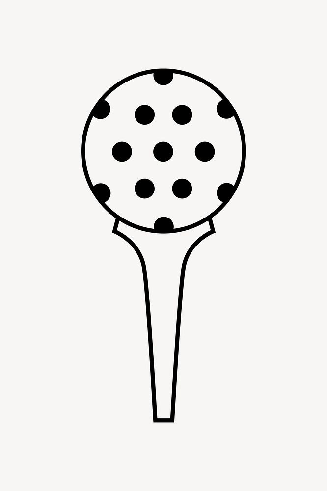 Golf ball line art vector