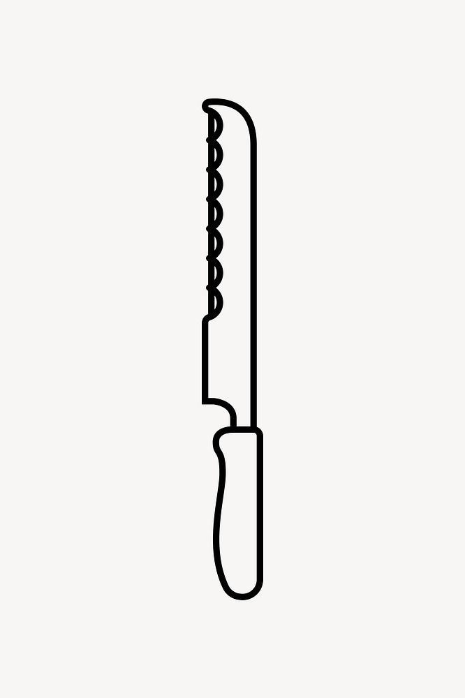 Bread knife line art Free Photo Illustration rawpixel