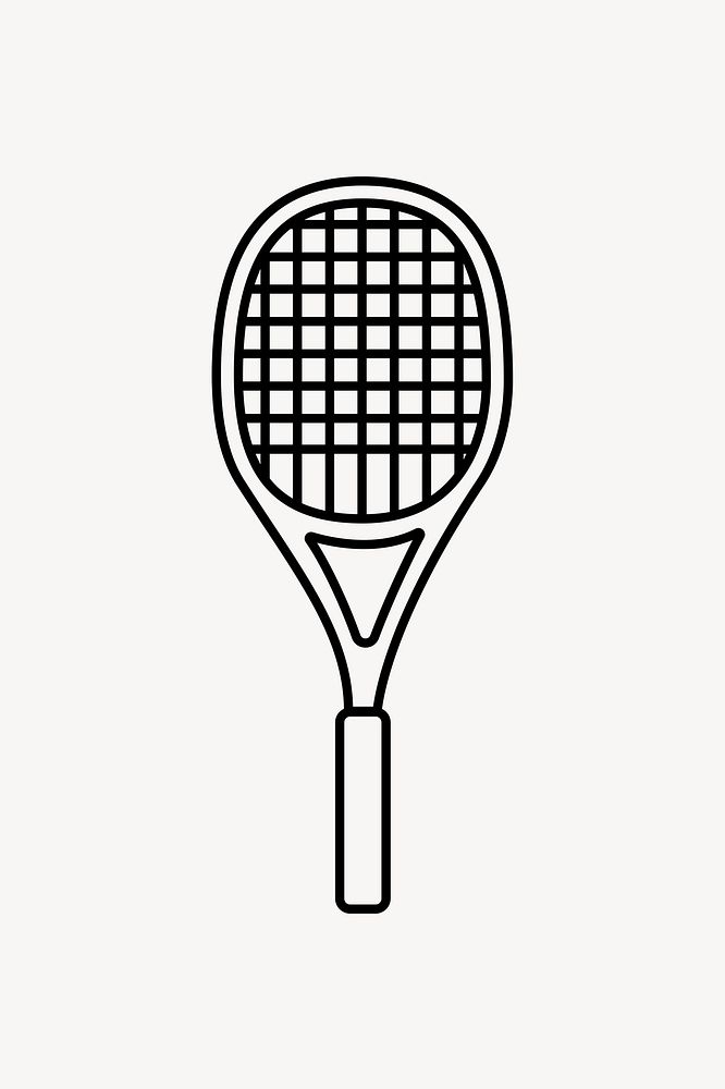 Tennis racket line art vector