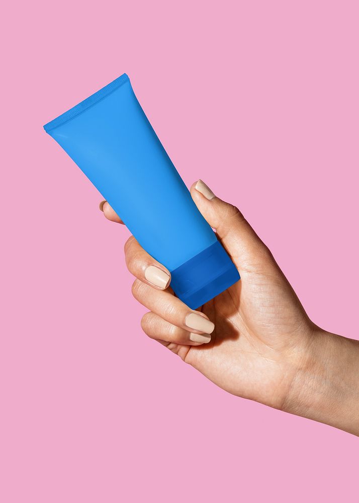 Blank skincare tube with design space