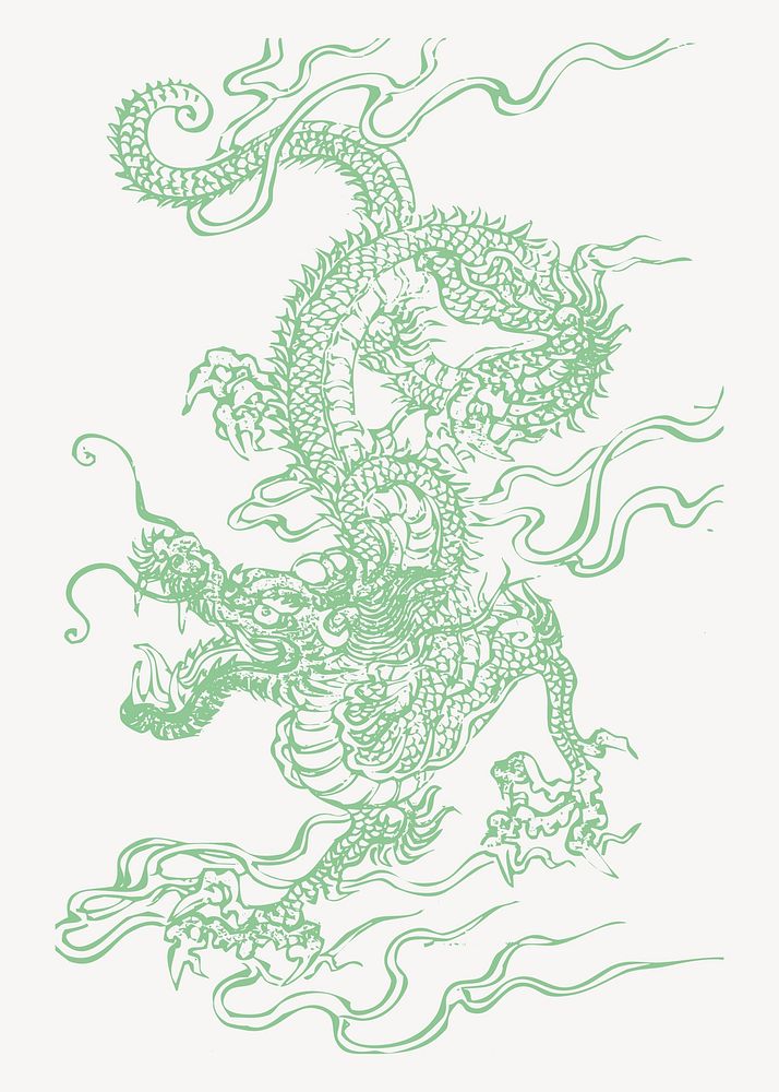 Chinese dragon, symbol of Chinese culture and Chinese folk religion.