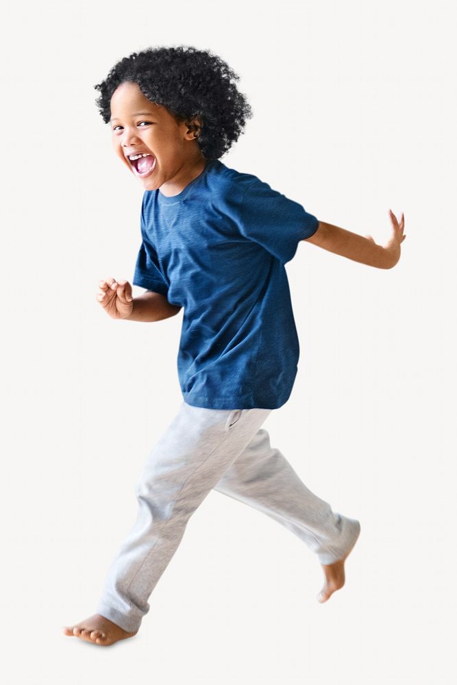 African American boy isolated image