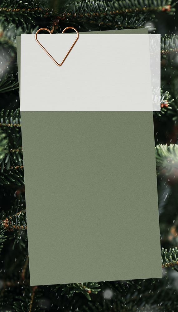 Green Christmas notepaper phone wallpaper