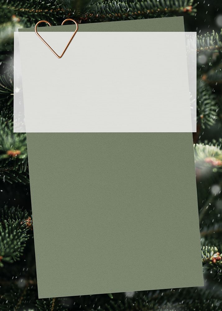 Green Christmas notepaper background