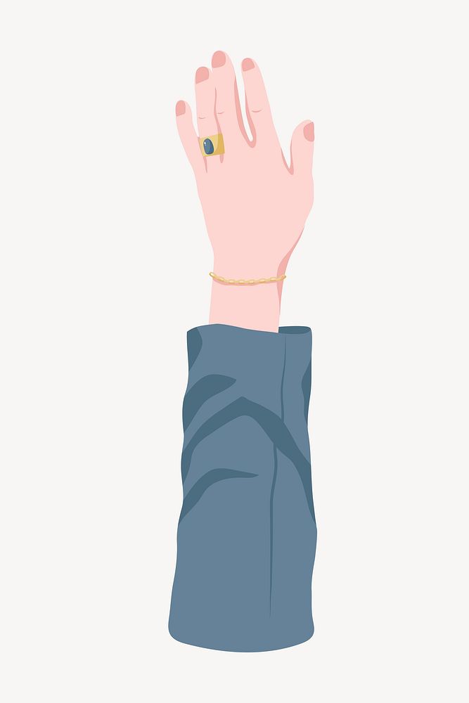 Businesswoman's hand gesture, aesthetic illustration vector