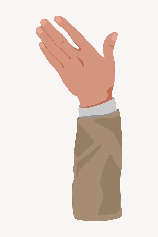 Businessman's hand gesture, aesthetic illustration vector