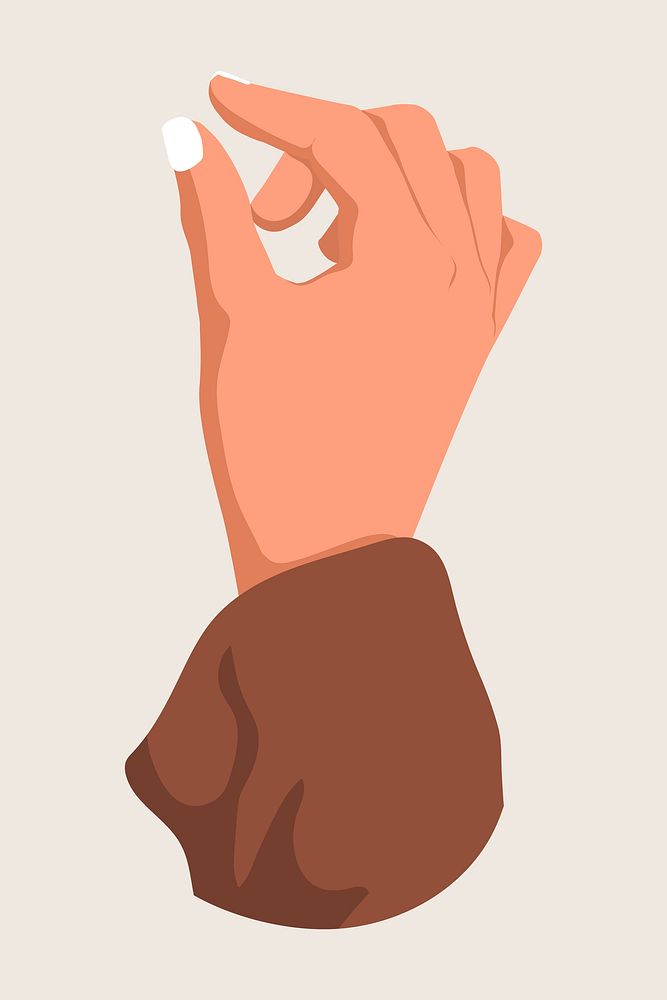 Woman's hand gesture, aesthetic illustration vector