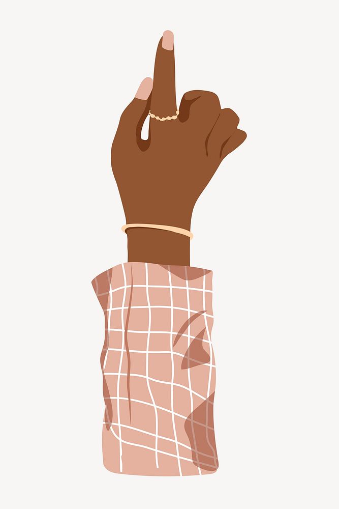 Black businesswoman's hand gesture, aesthetic illustration vector