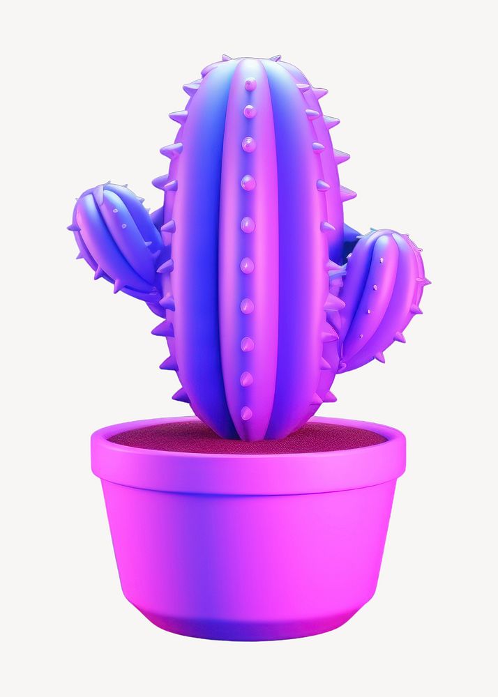 Cactus plant houseplant flowerpot. AI generated Image by rawpixel.