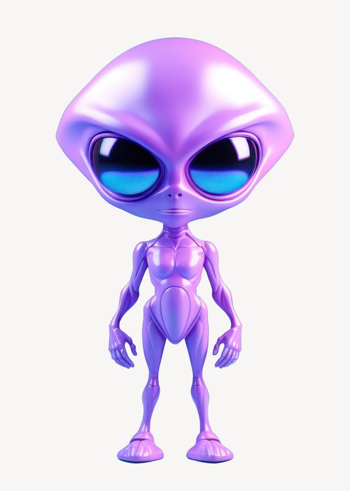 Purple alien cartoon character illustration