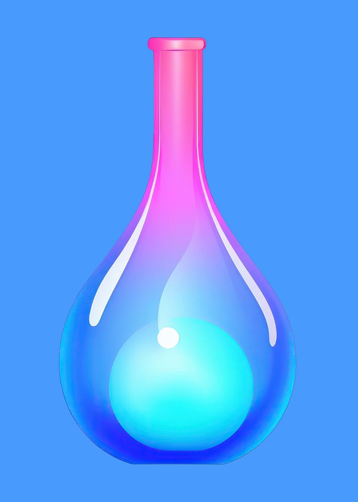 Glass vase biotechnology biochemistry. AI generated Image by rawpixel.