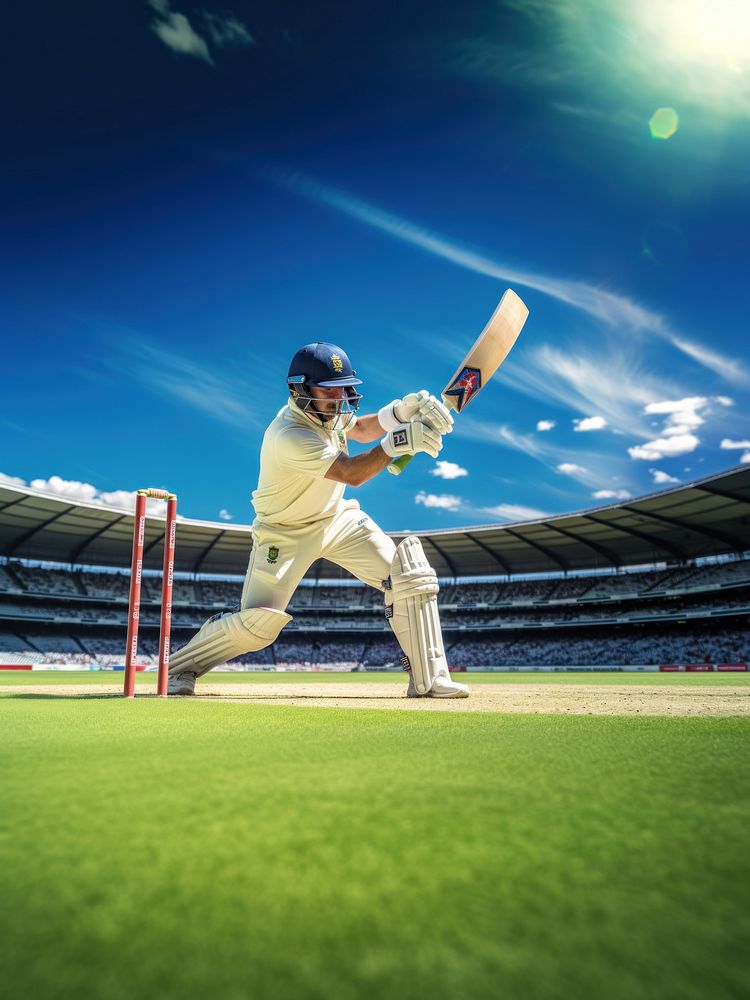 Cricket sports competition activity. AI generated Image by rawpixel.