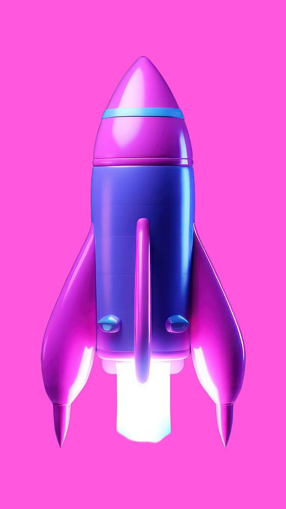 Purple rocket electronics spaceplane. AI generated Image by rawpixel.