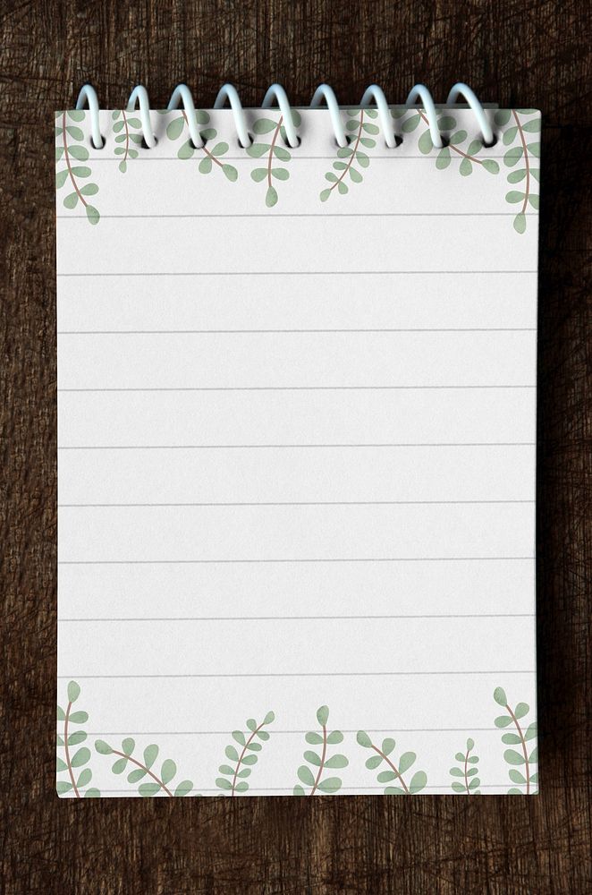 Blank notepad with design space