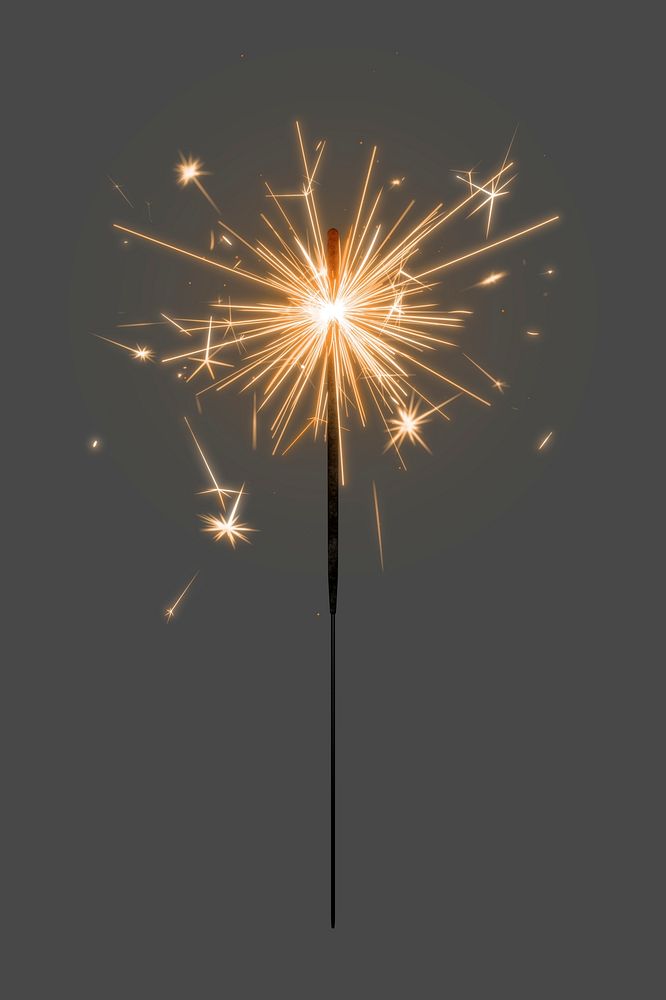 Sparkler collage element psd