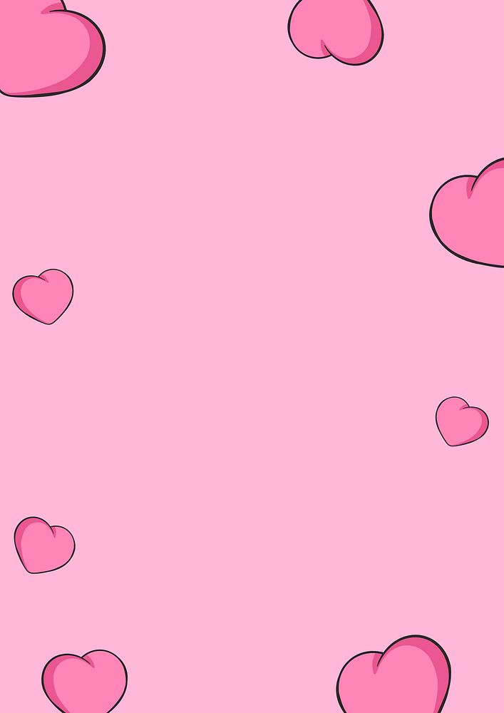 Pink heart illustration background