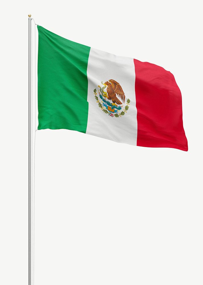 Flag of Mexico collage element psd