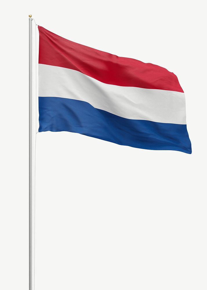 Flag of Netherlands collage element psd