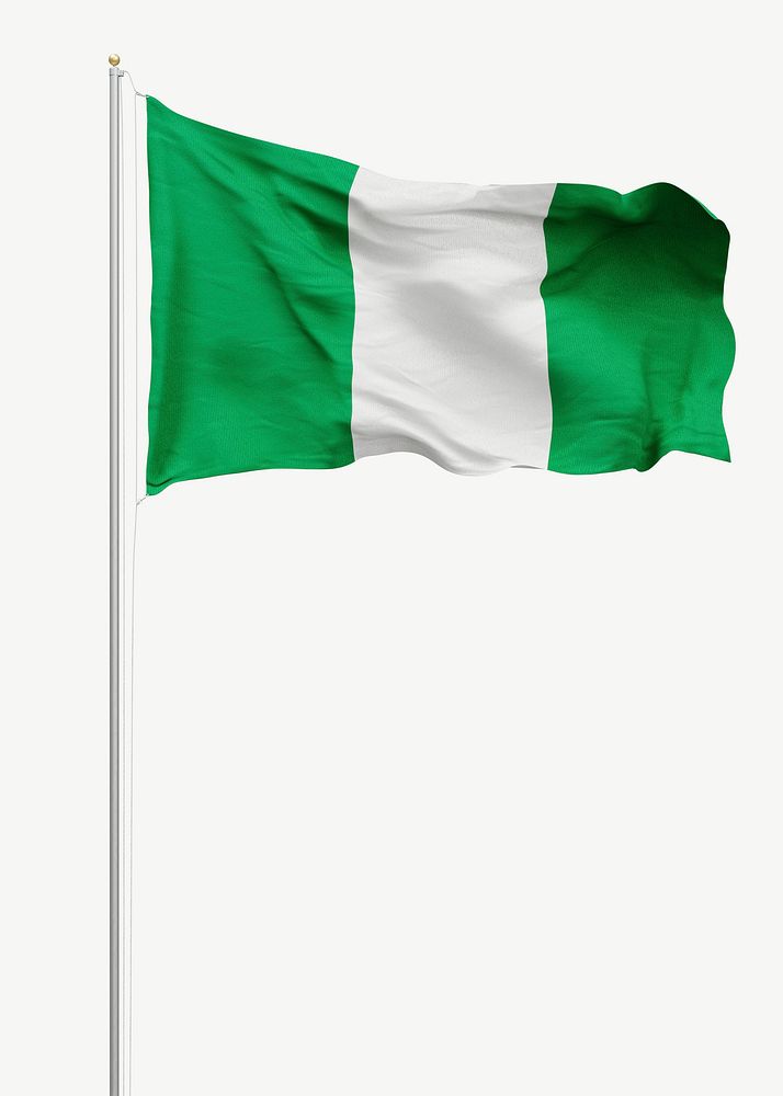 Flag of Nigeria collage element psd