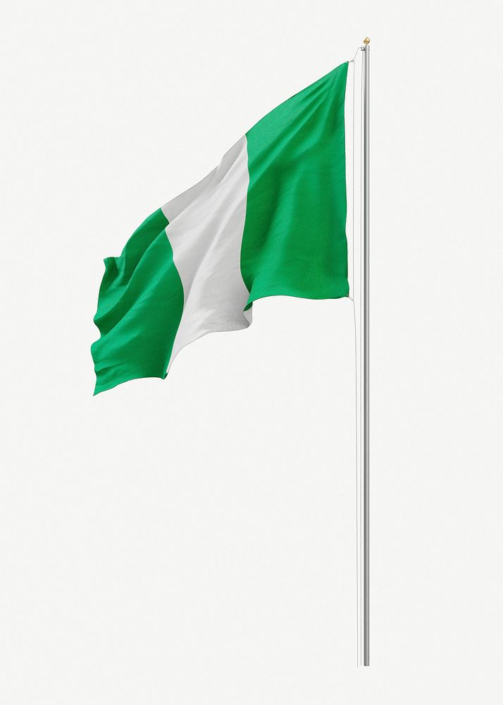 Flag of Nigeria collage element psd