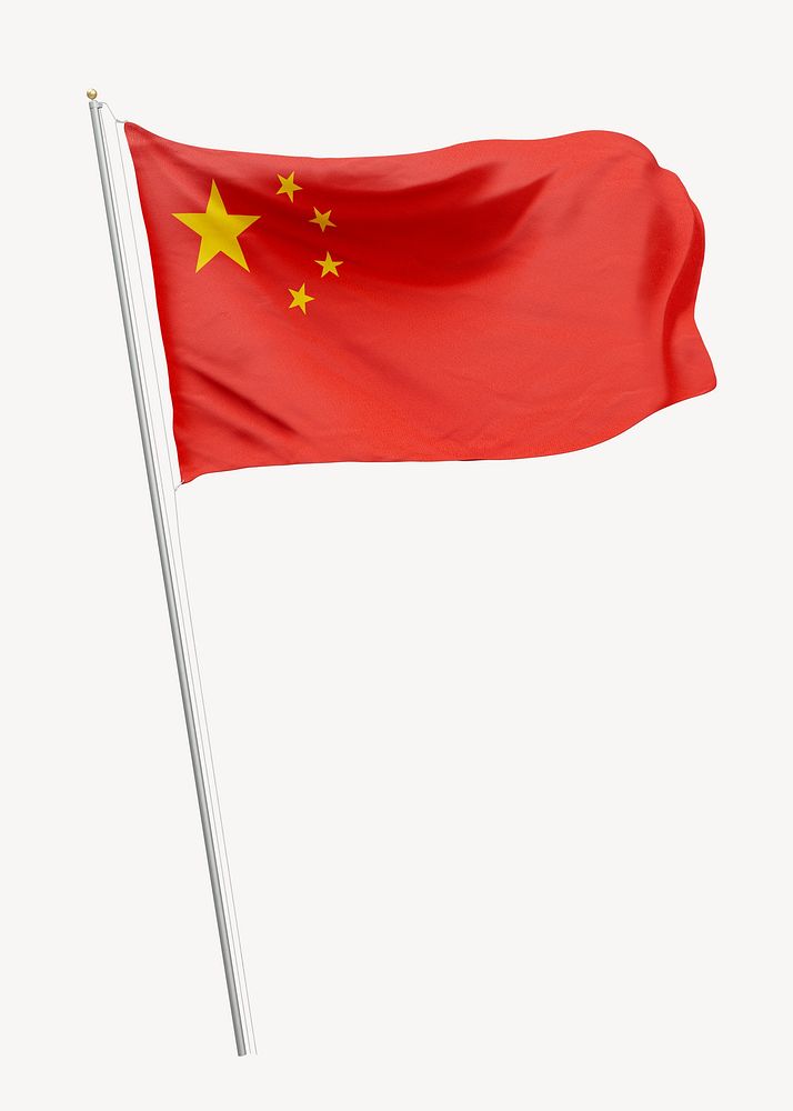 Chinese flag on pole