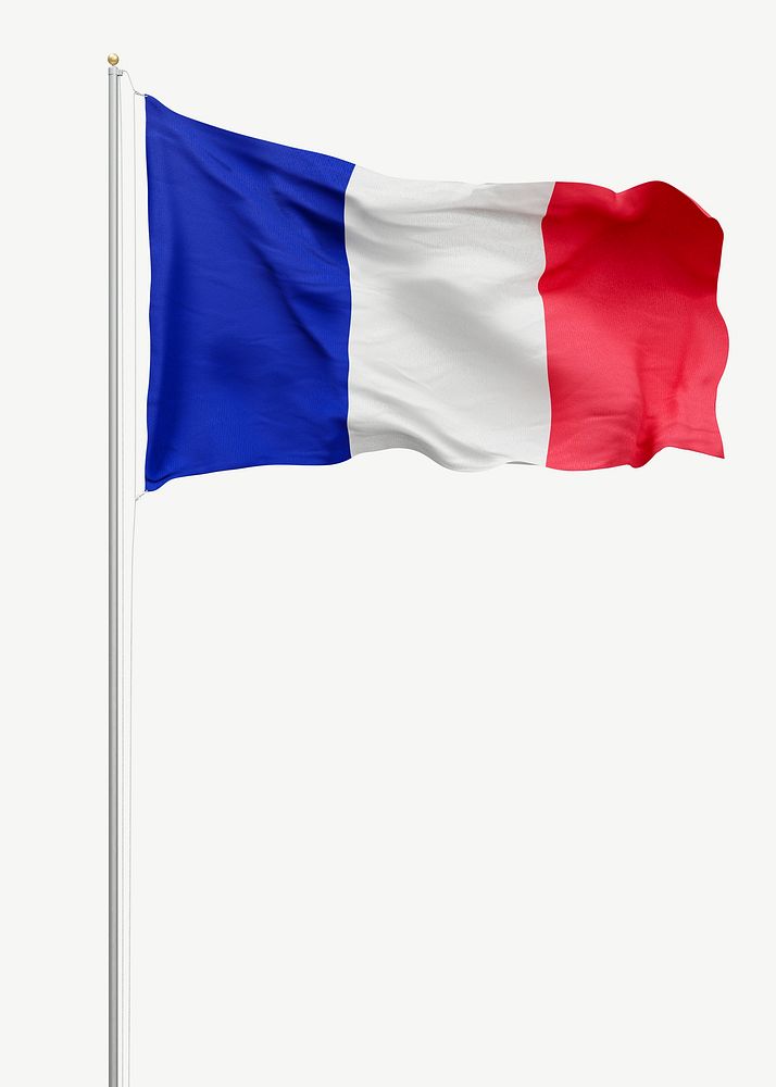 Flag of France collage element psd