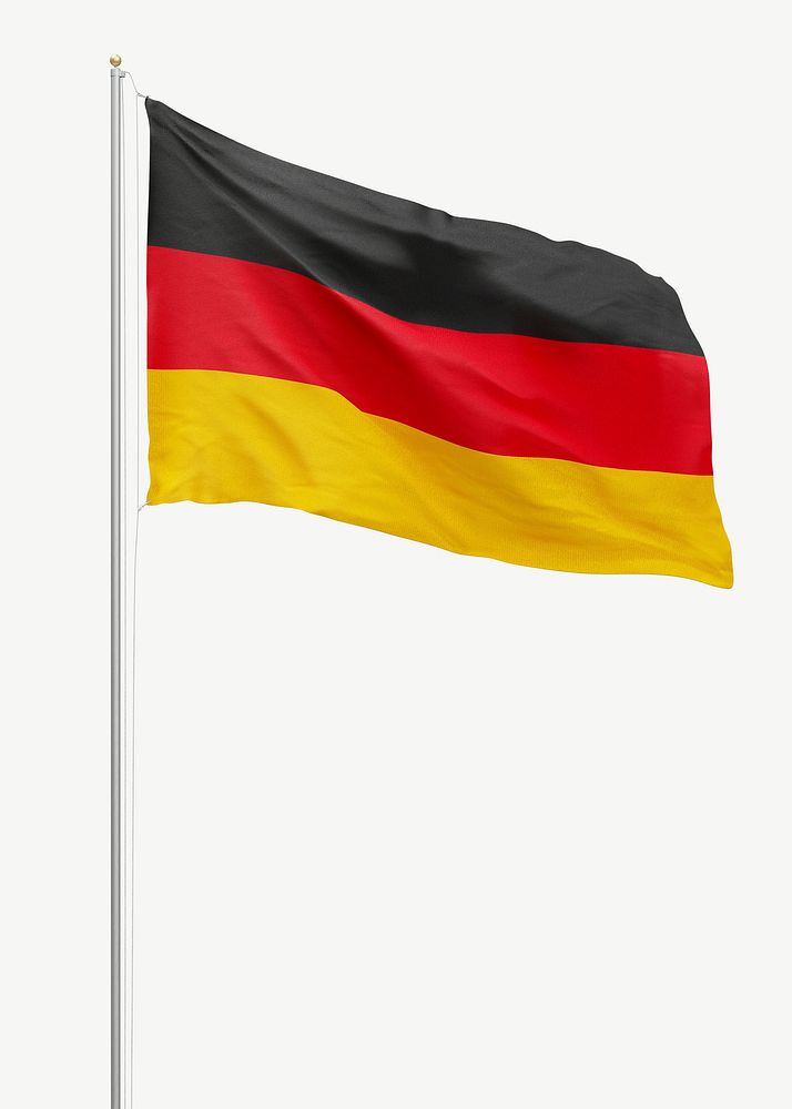 Flag of Germany on pole