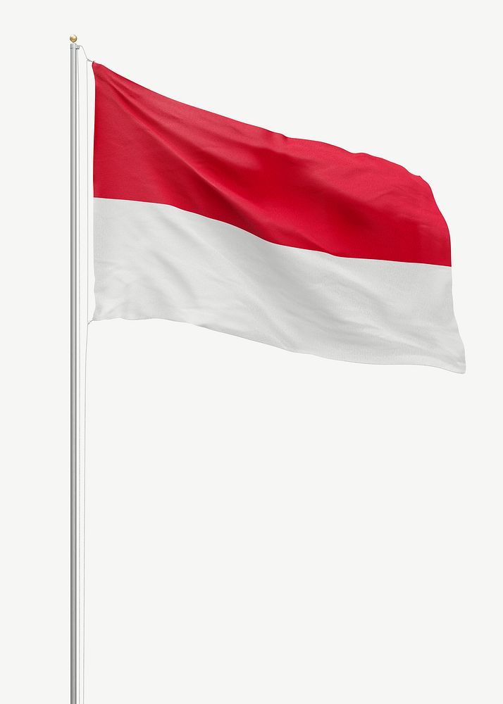 Flag of Indonesia collage element psd