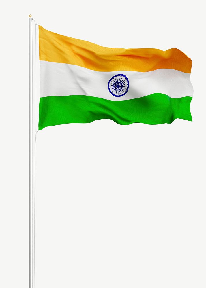 Flag of India collage element psd