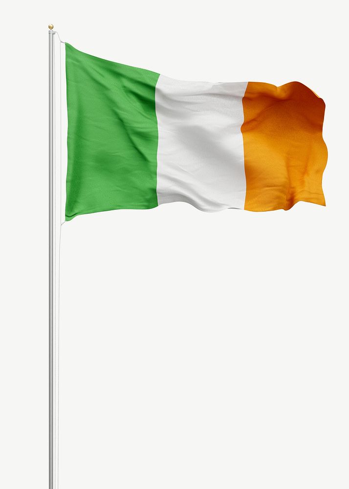 Flag of Ireland collage element psd