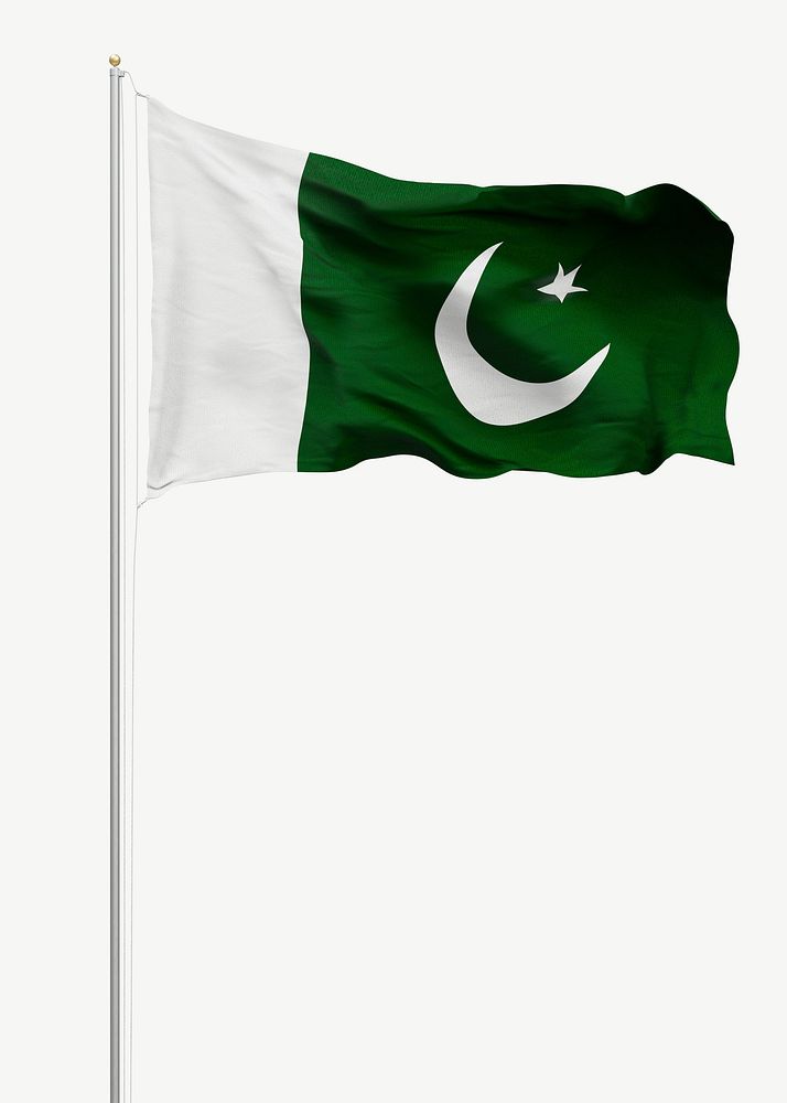Flag of Pakistan collage element psd