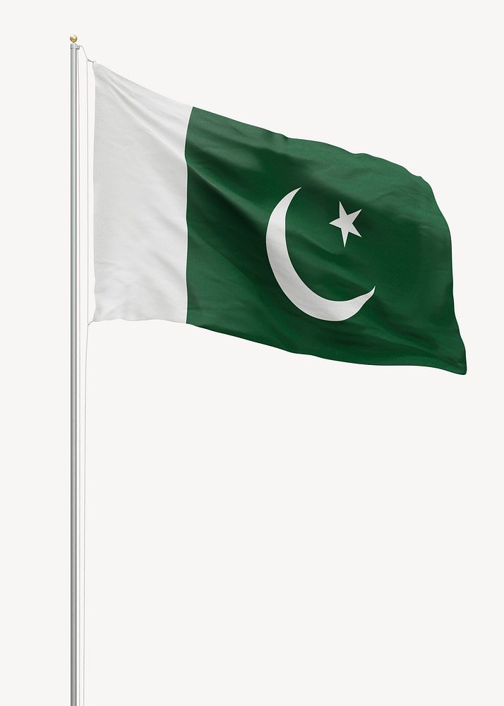 Flag of Pakistan on pole
