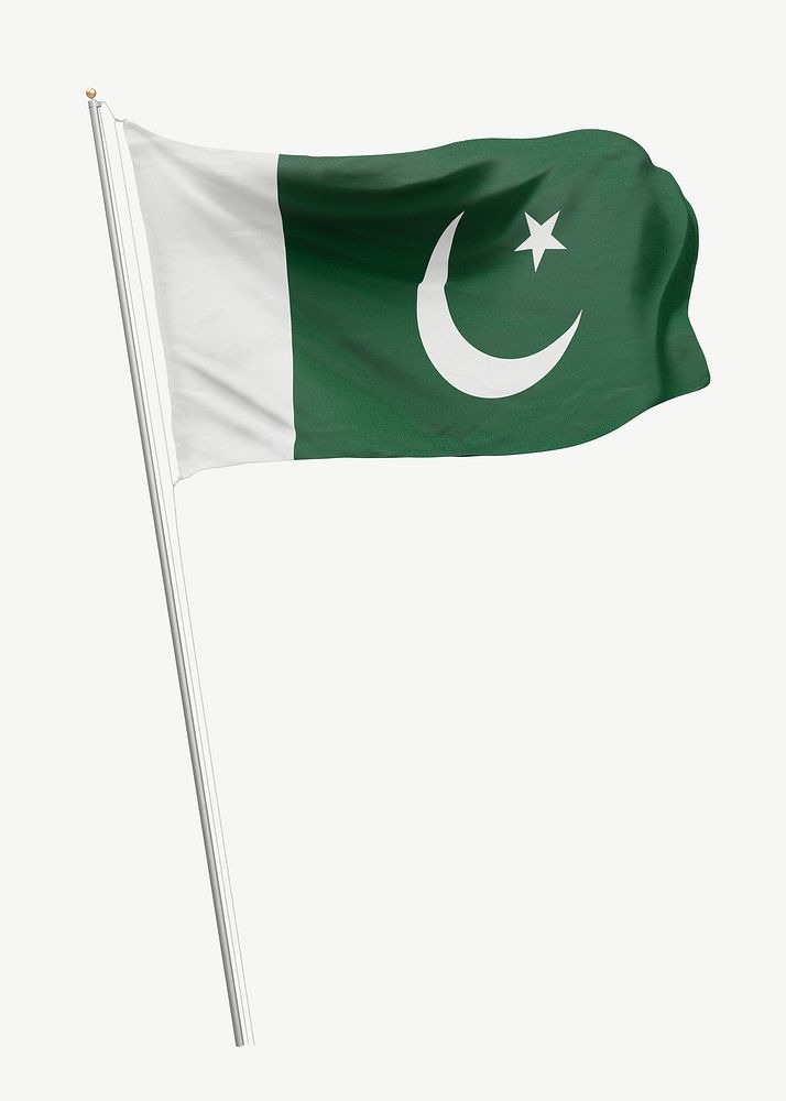 Flag of Pakistan collage element psd