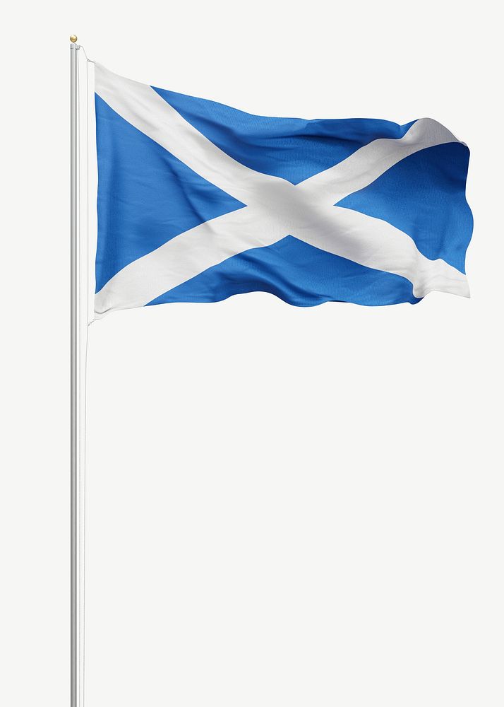 Flag of Scotland collage element psd