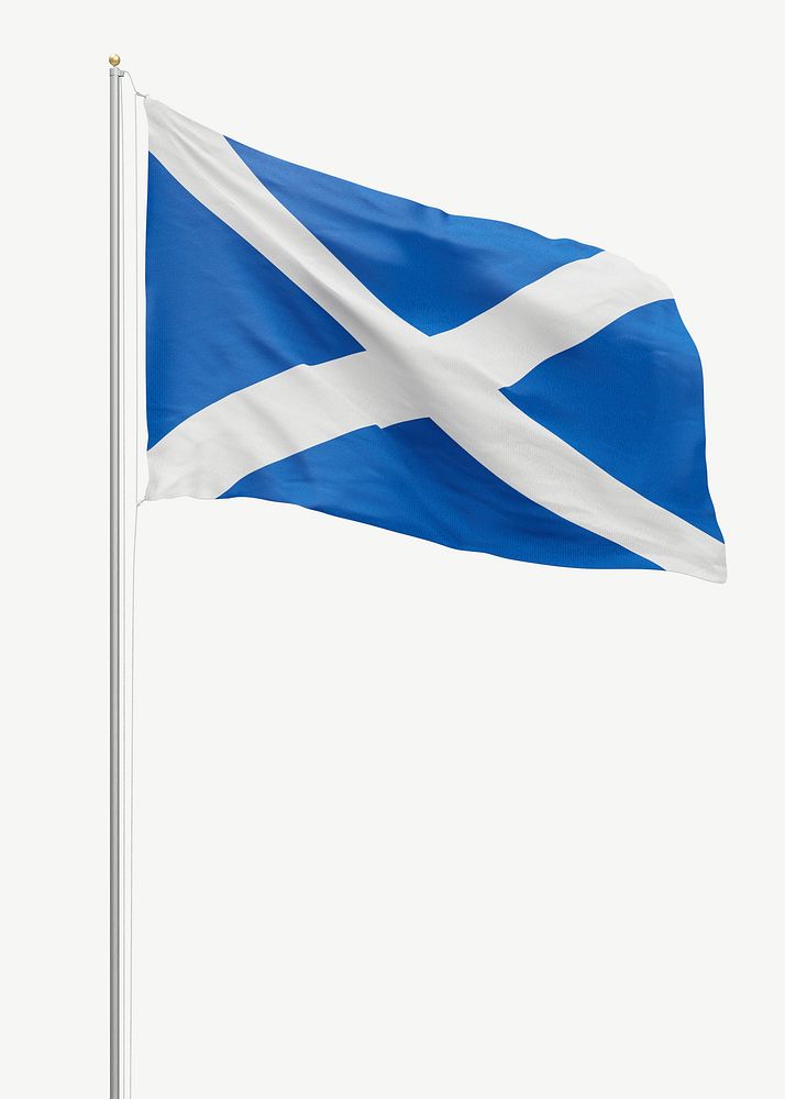 Flag of Scotland collage element psd