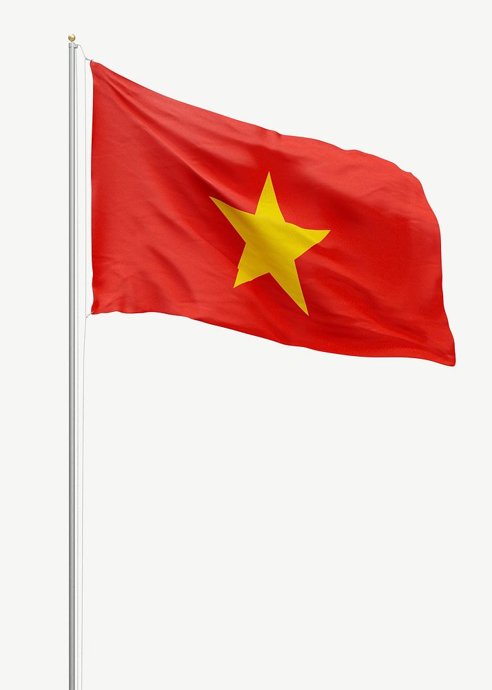Flag of Vietnam collage element psd