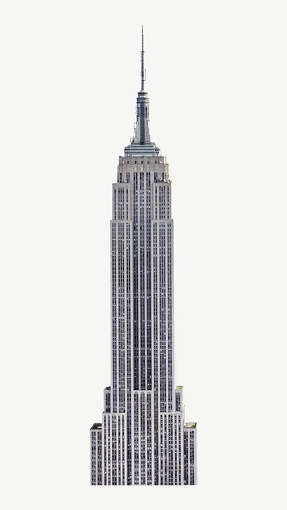 Empire State Building in USA collage element psd