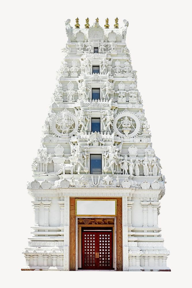 Iowa Hindu Temple & Cultural Center in USA collage element psd