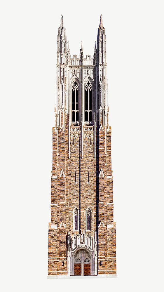 Duke University Chapel in Durham collage element psd