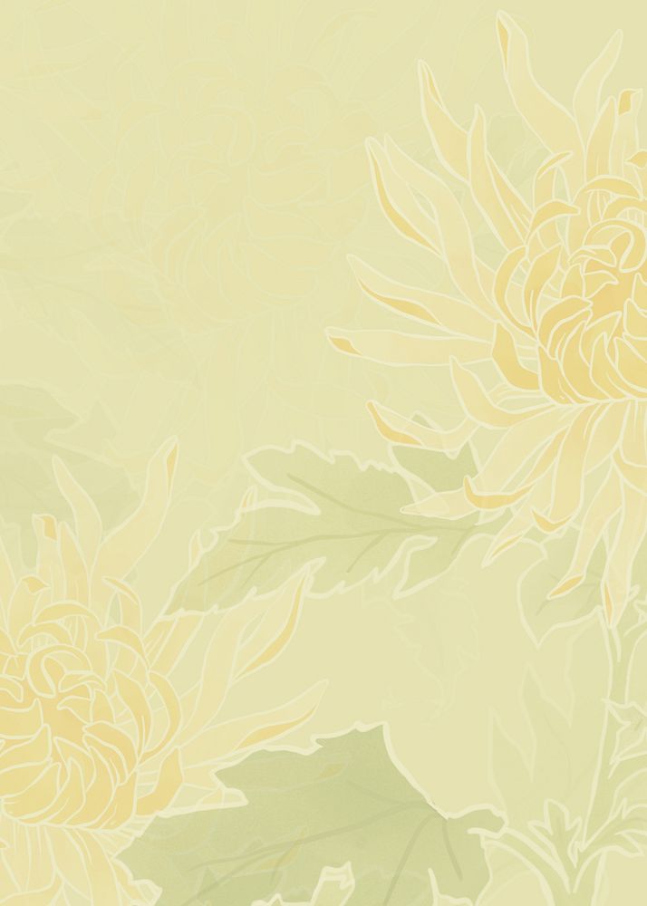 Yellow floral background design