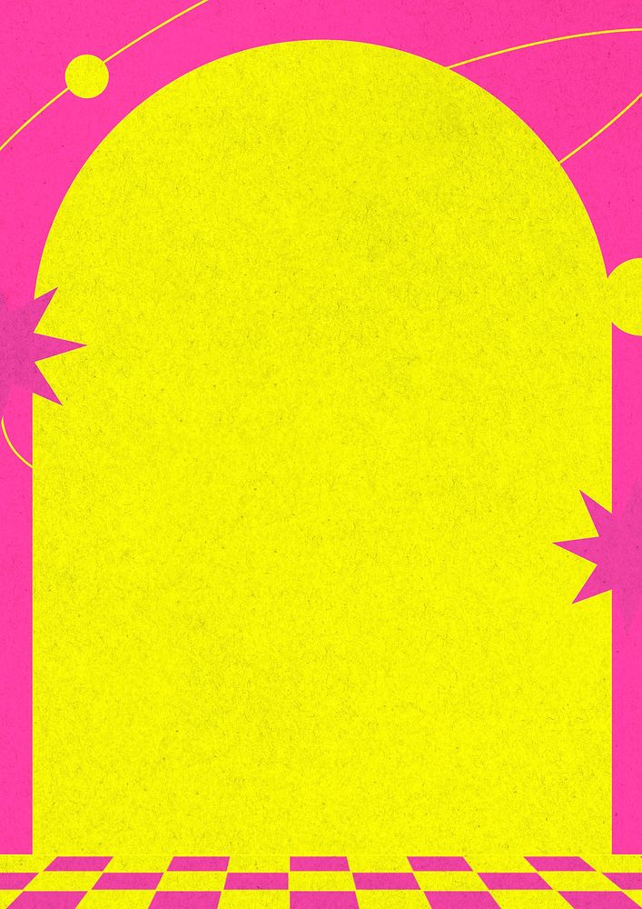 Retro yellow & pink background design