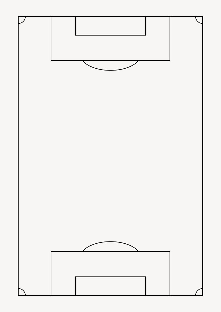 Football pitch outline, design element vector
