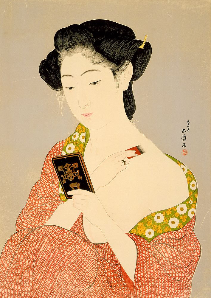 Woman at Toilette by Hashiguchi Goyo