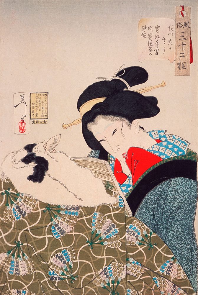 Warm: An Urban Widow of the Kansei Period (1789-1800) by Tsukioka Yoshitoshi
