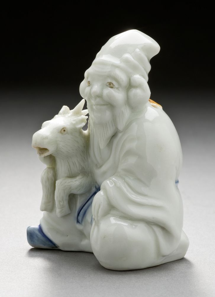 Water Dropper in the Form of Fukurokuju, God of Longevity and Wisdom, with His Deer