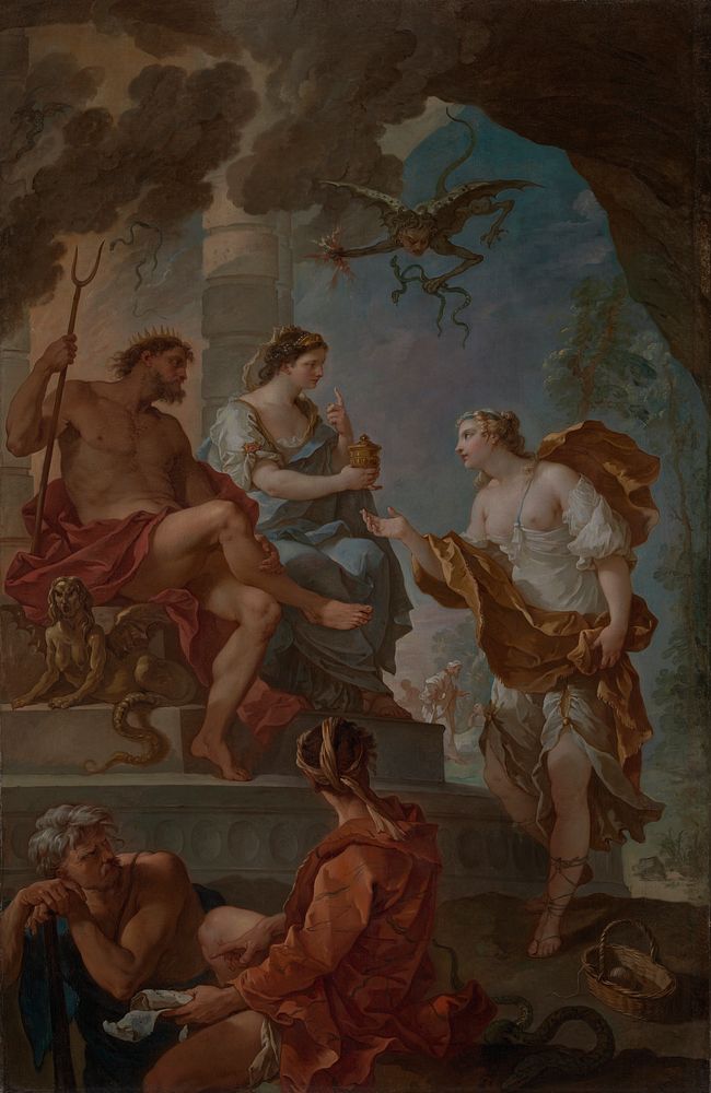 Psyche in the Underworld (Psyche Obtaining the Elixir of Beauty from Proserpine) by Charles Joseph Natoire