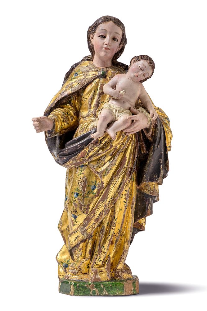 Virgin of the Rosary (Virgen del Rosario) by Unidentified sculptor and Polychromed by Felipe de Estrada