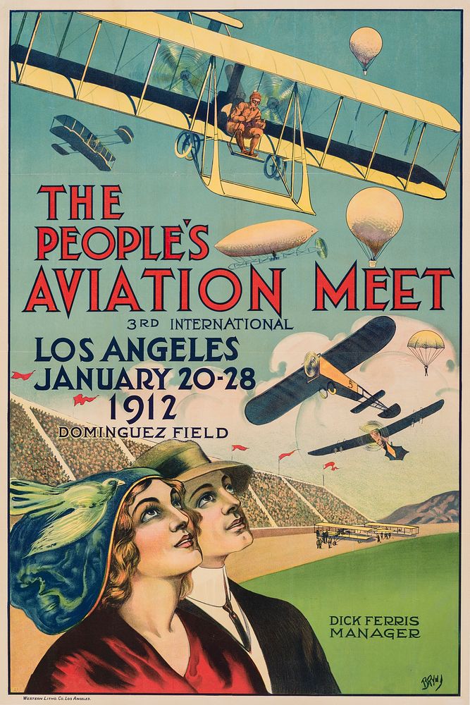 The People's Aviation Meet by Oscar M Bryn and Western Lithography Company