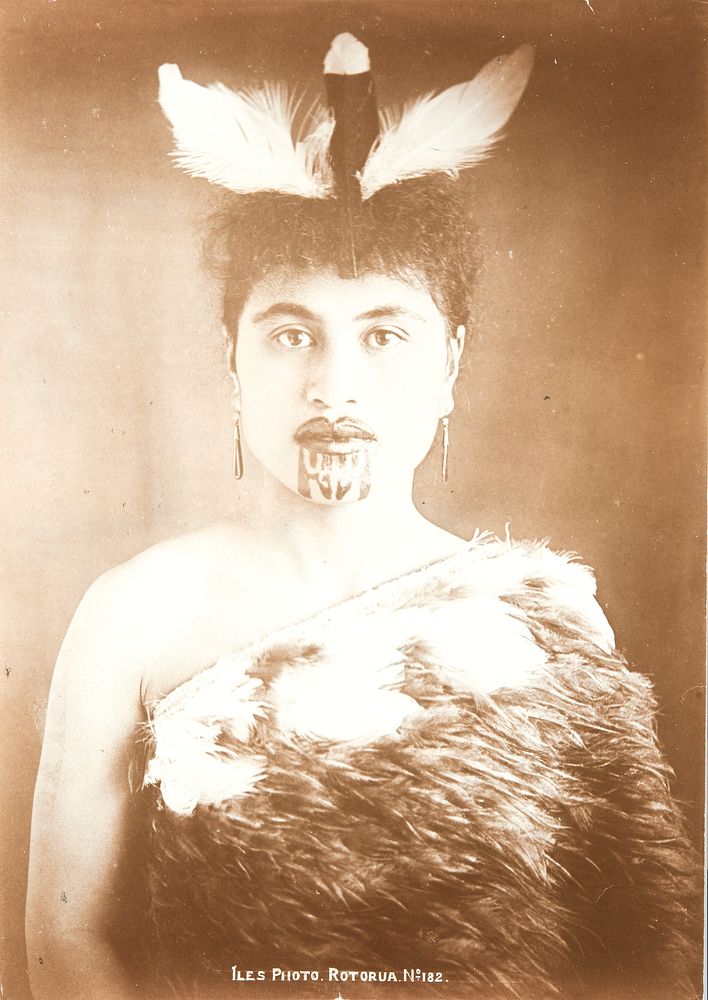 Portrait of Woman with Ta Moku by Arthur James Iles